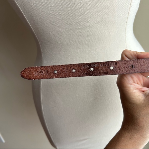 Ralph Lauren Dark Brown Braided Leather Belt - Picture 5 of 7